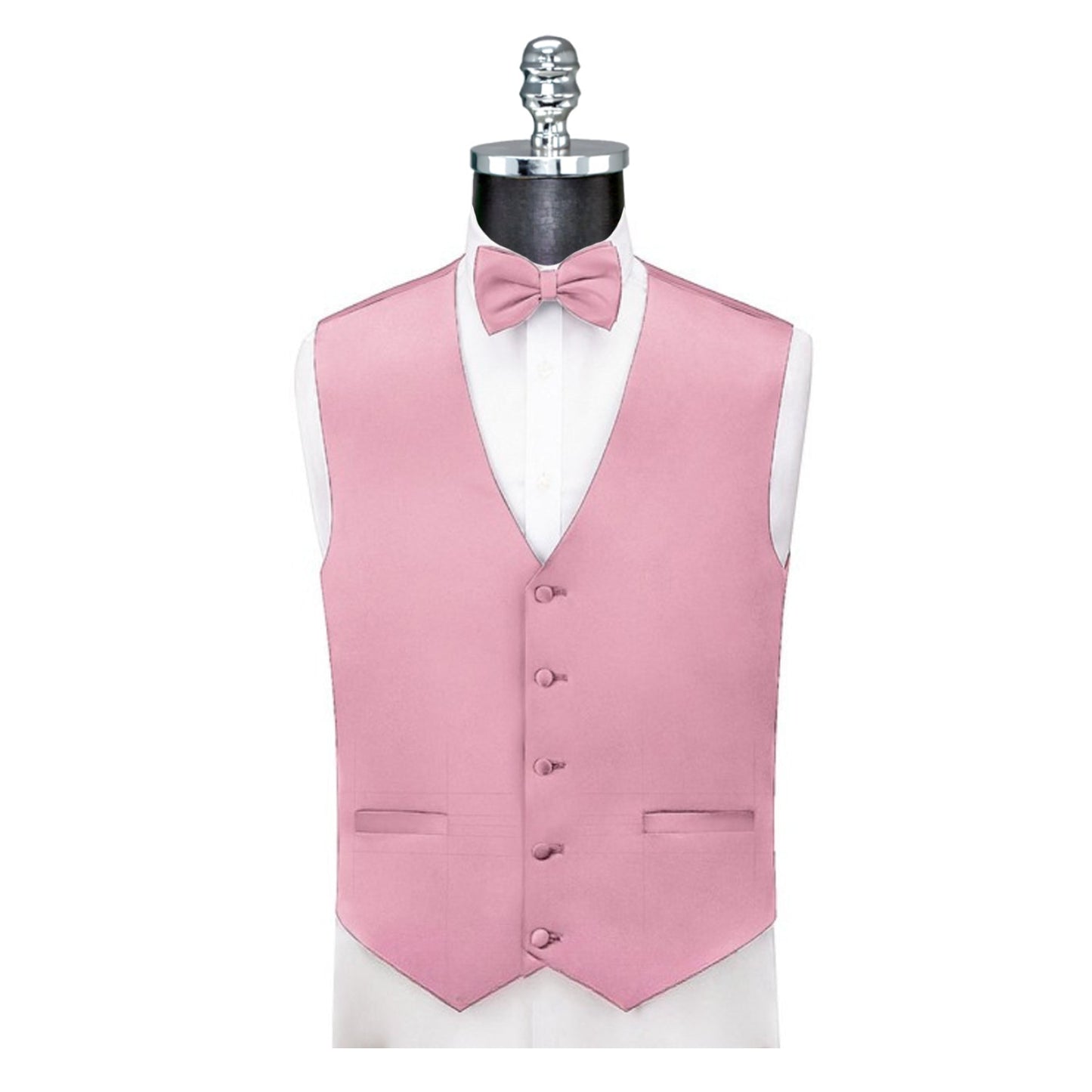 Ferrecci Mens Solid Wedding Prom Grad Choir Band 4pc Vest Set