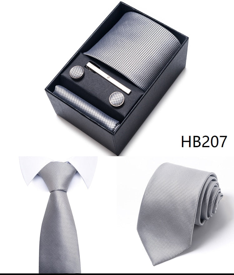 100% Silk Tie Handkerchief Cufflink - My Men's Shop