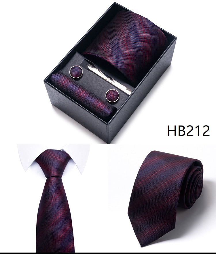 100% Silk Tie Handkerchief Cufflink - My Men's Shop
