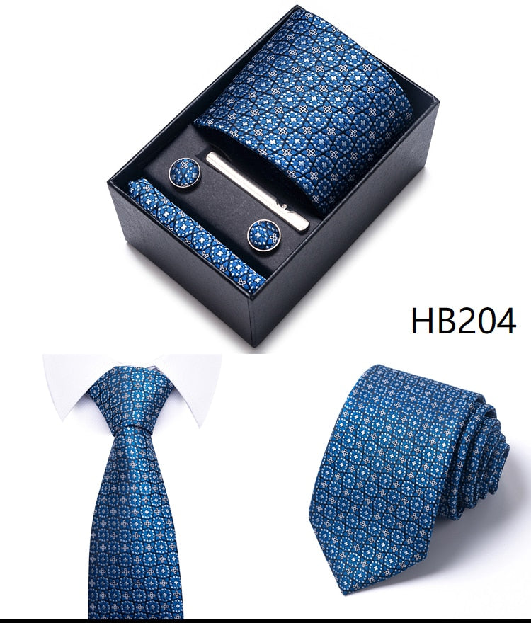100% Silk Tie Handkerchief Cufflink - My Men's Shop
