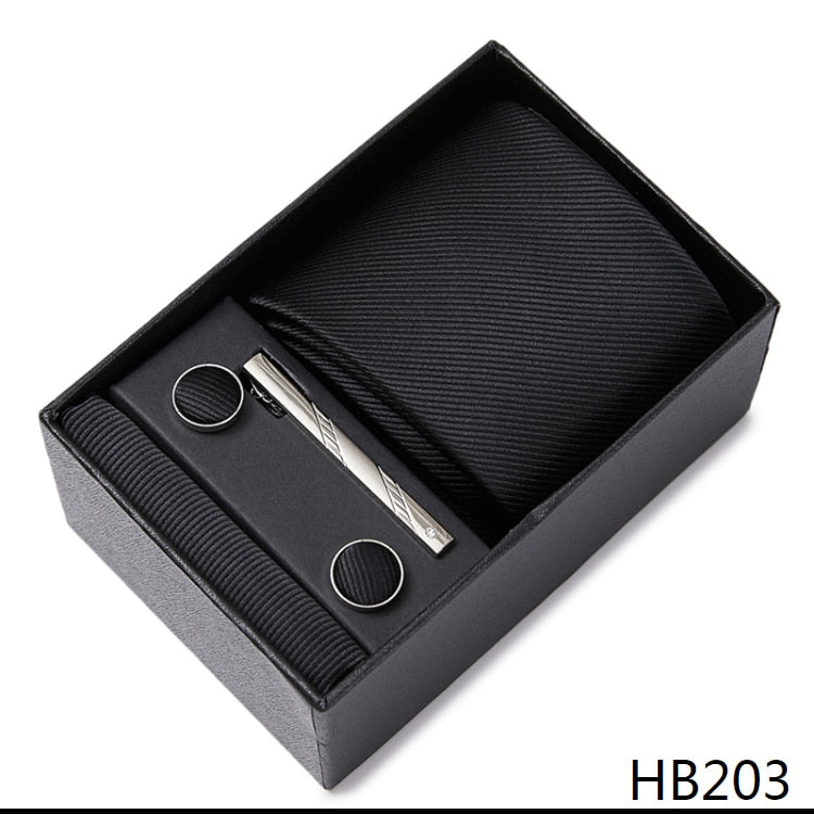 100% Silk Tie Handkerchief Cufflink - My Men's Shop