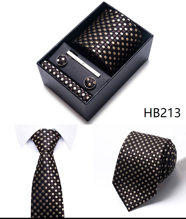 100% Silk Tie Handkerchief Cufflink - My Men's Shop