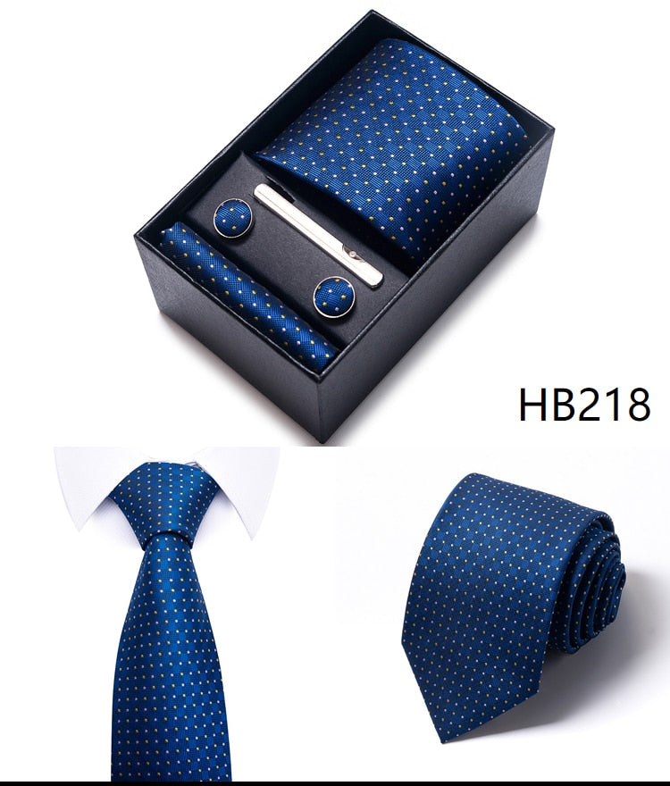 100% Silk Tie Handkerchief Cufflink - My Men's Shop