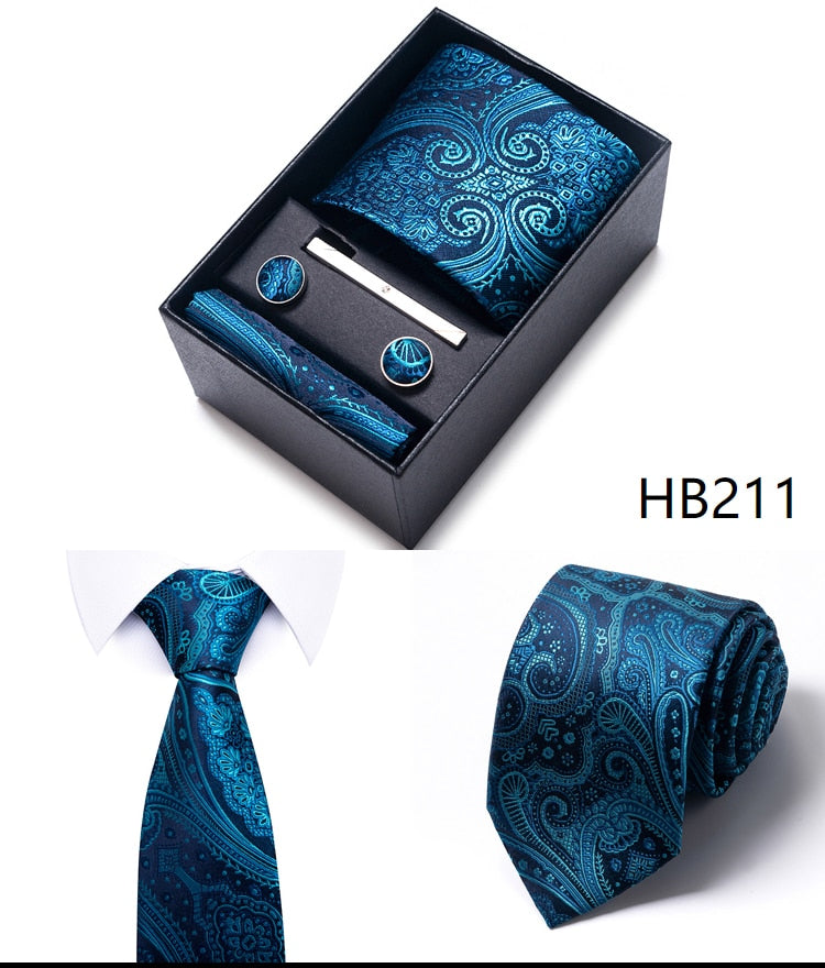 100% Silk Tie Handkerchief Cufflink - My Men's Shop
