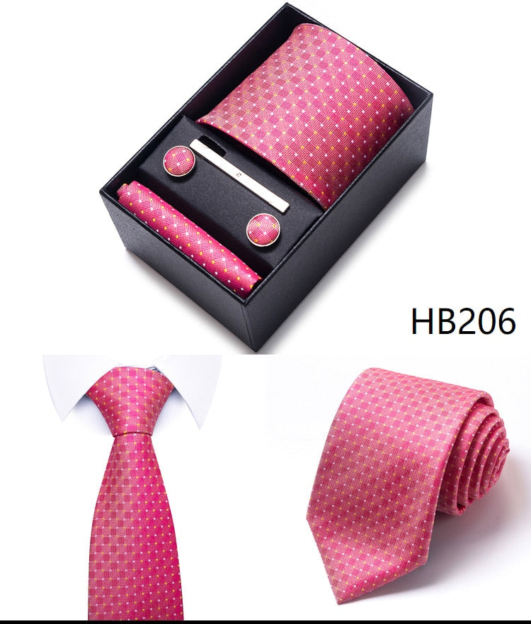 100% Silk Tie Handkerchief Cufflink - My Men's Shop