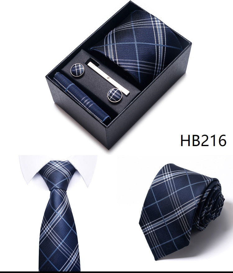 100% Silk Tie Handkerchief Cufflink - My Men's Shop