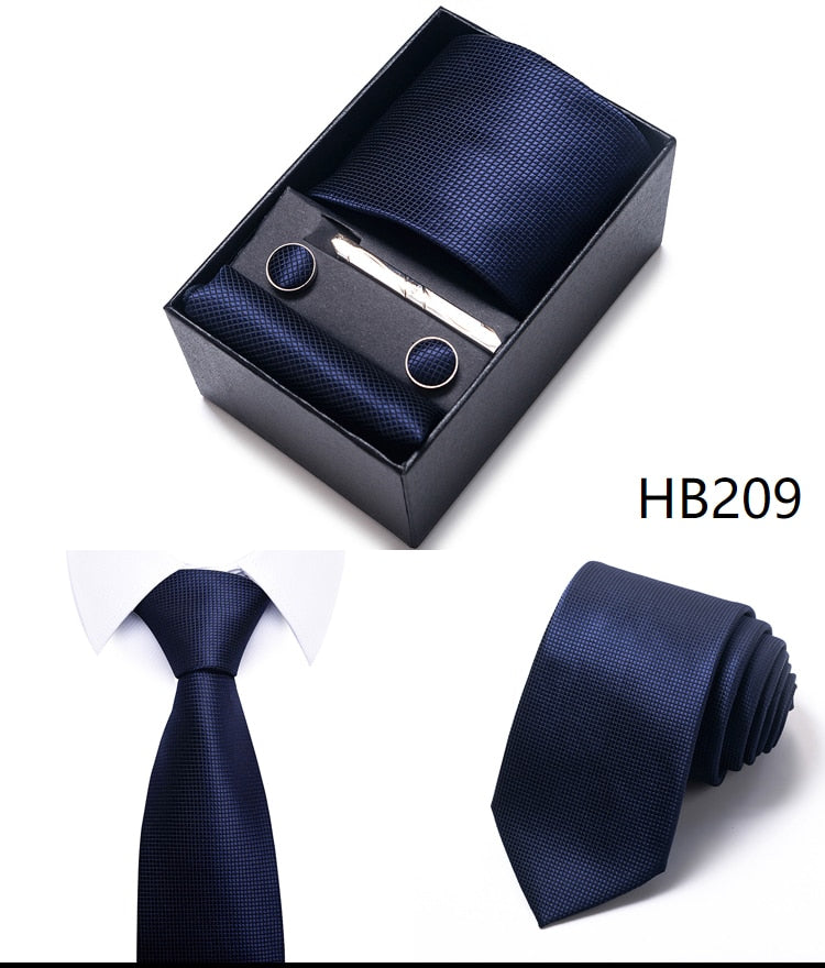 100% Silk Tie Handkerchief Cufflink - My Men's Shop