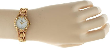 Swiss Edition Women's Luxury 23K Gold Plated Crystal Bezel