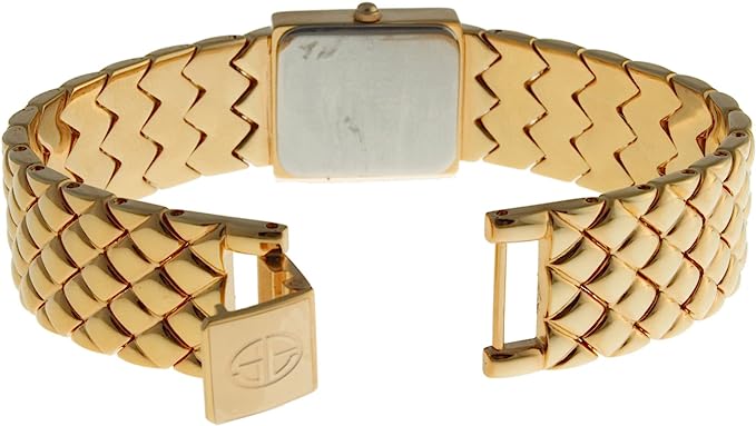 Swiss Edition Women's Luxury 23K Gold Plated Small Square Weave Bracelet