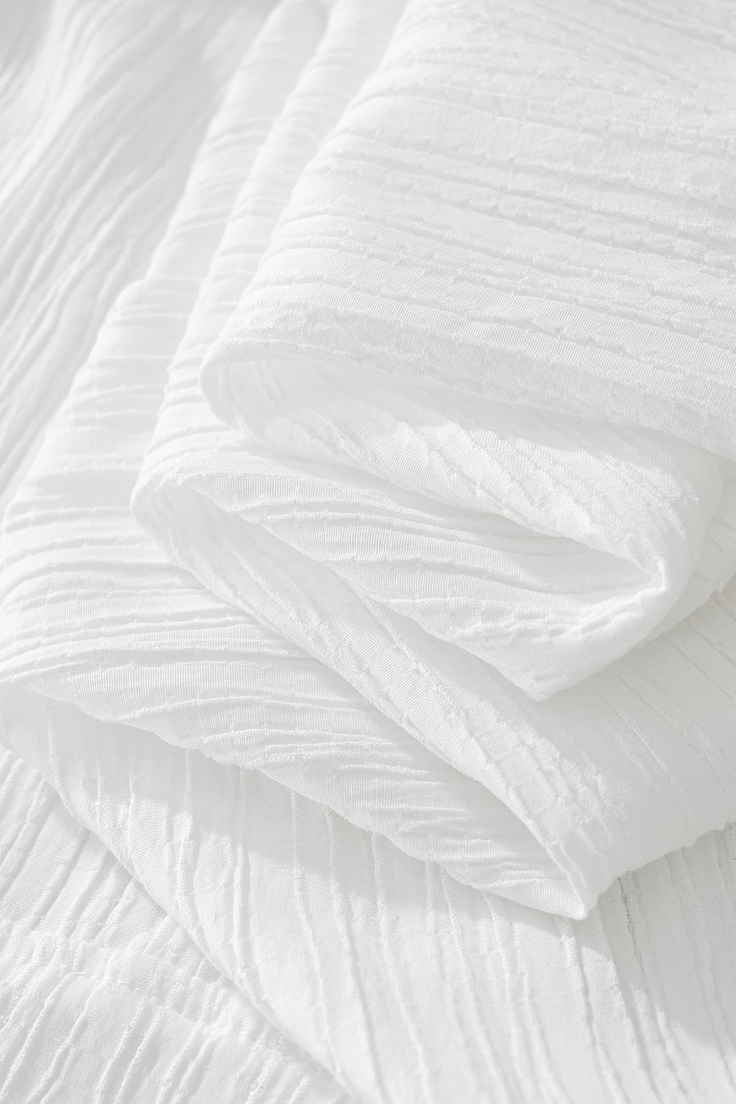 Crinkle Texture Shirt & Pant Set WHITE - My Men's Shop