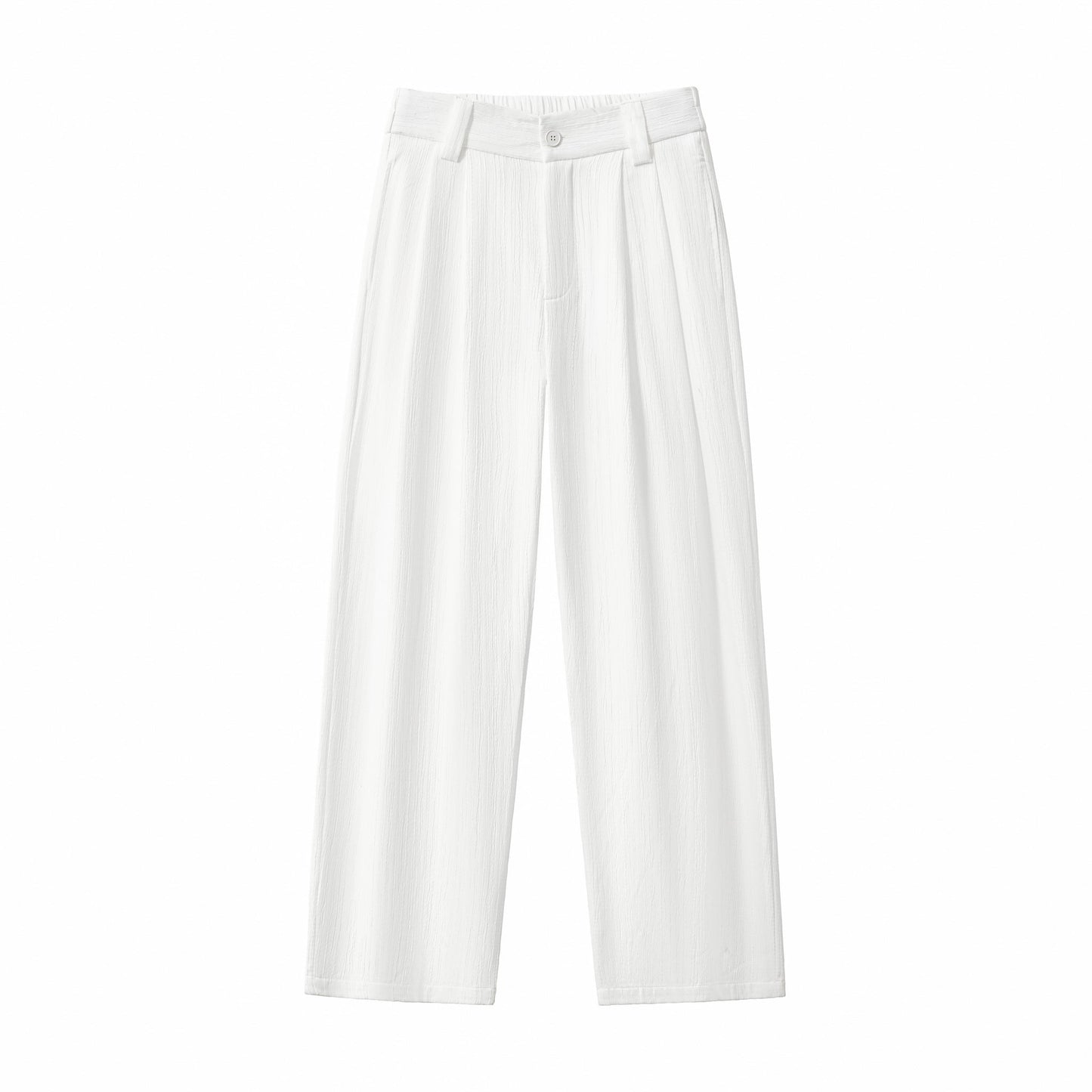 Crinkle Texture Shirt & Pant Set WHITE - My Men's Shop