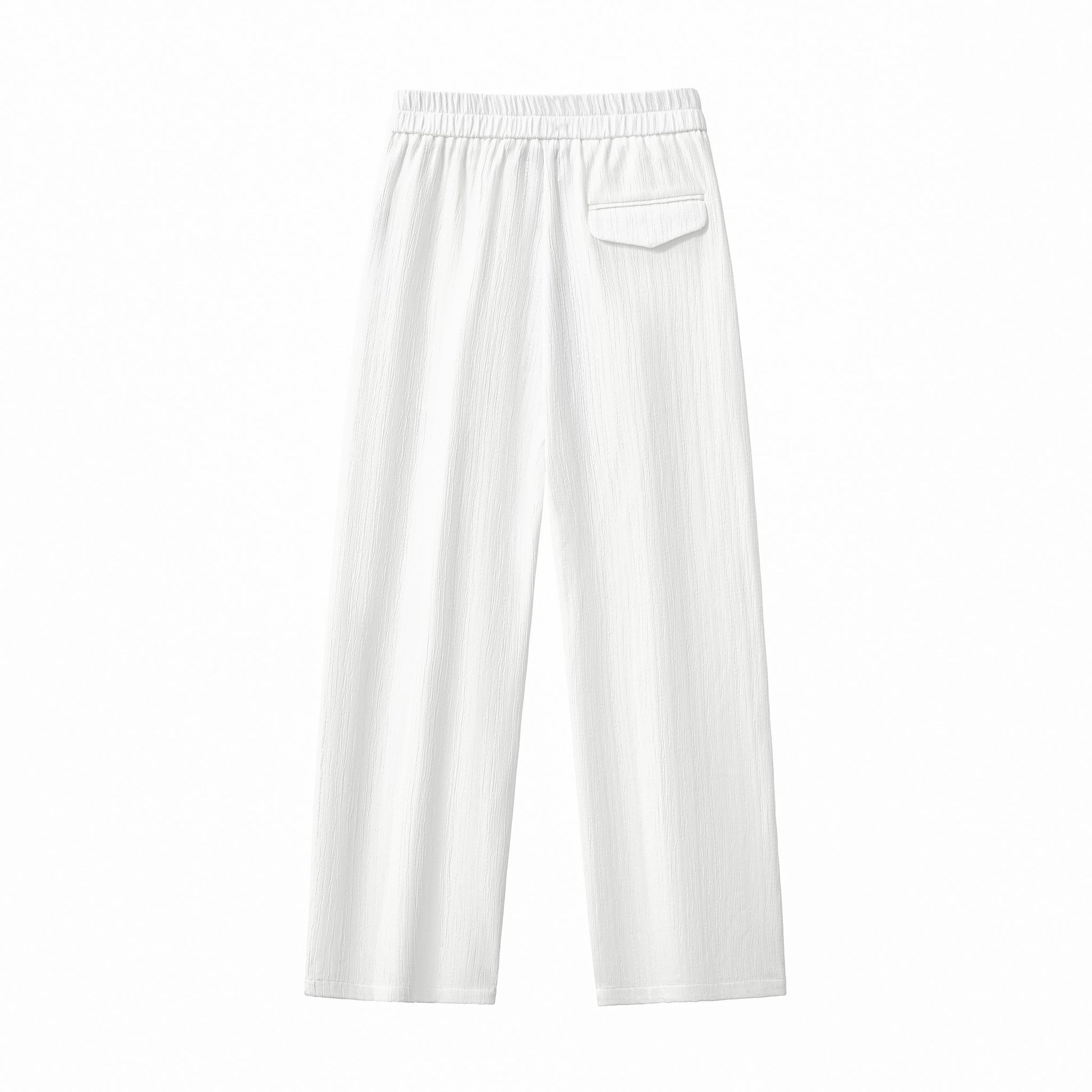 Crinkle Texture Shirt & Pant Set WHITE - My Men's Shop