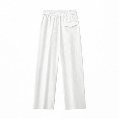 Crinkle Texture Shirt & Pant Set WHITE - My Men's Shop