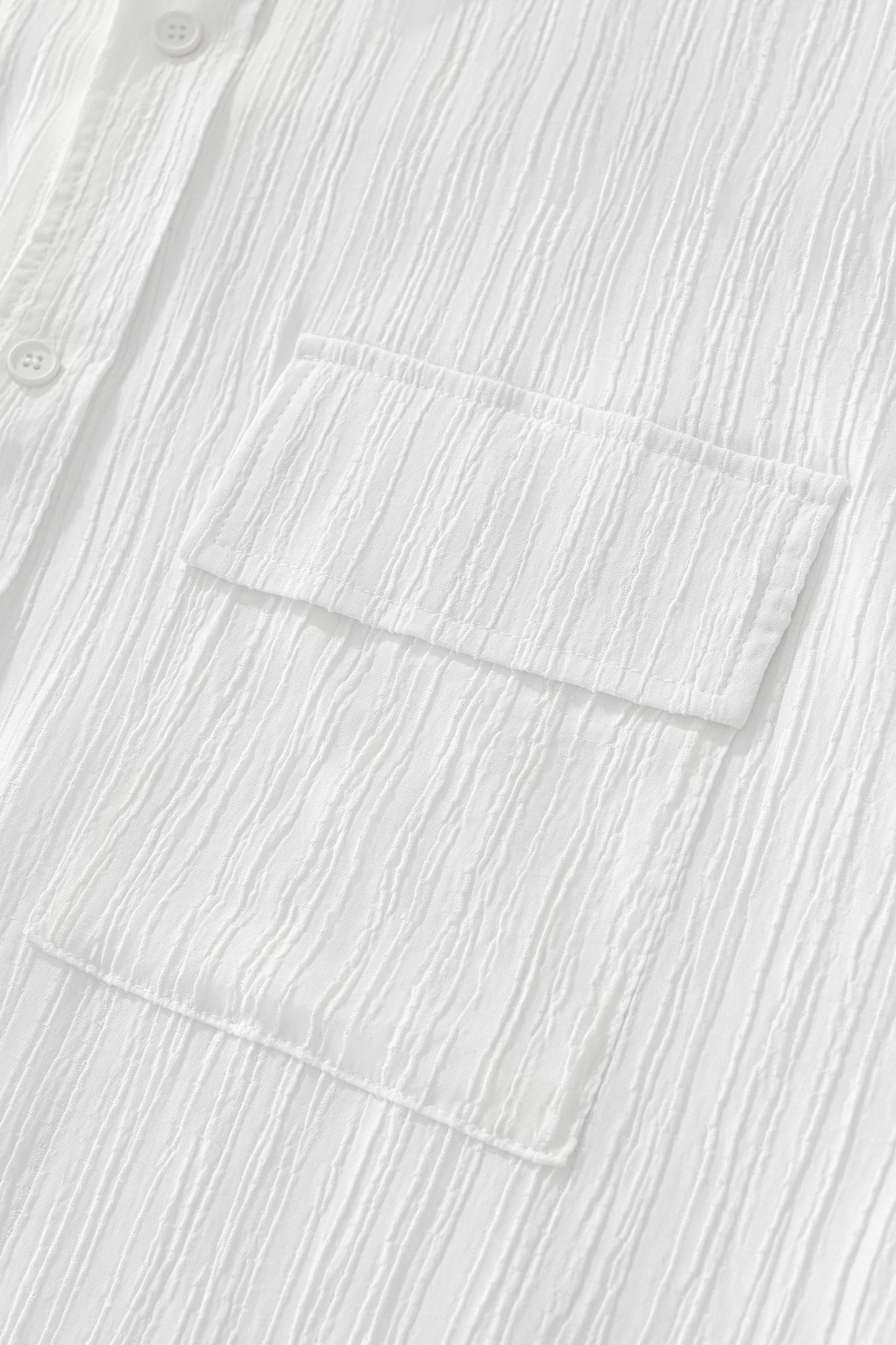 Crinkle Texture Shirt & Pant Set WHITE - My Men's Shop