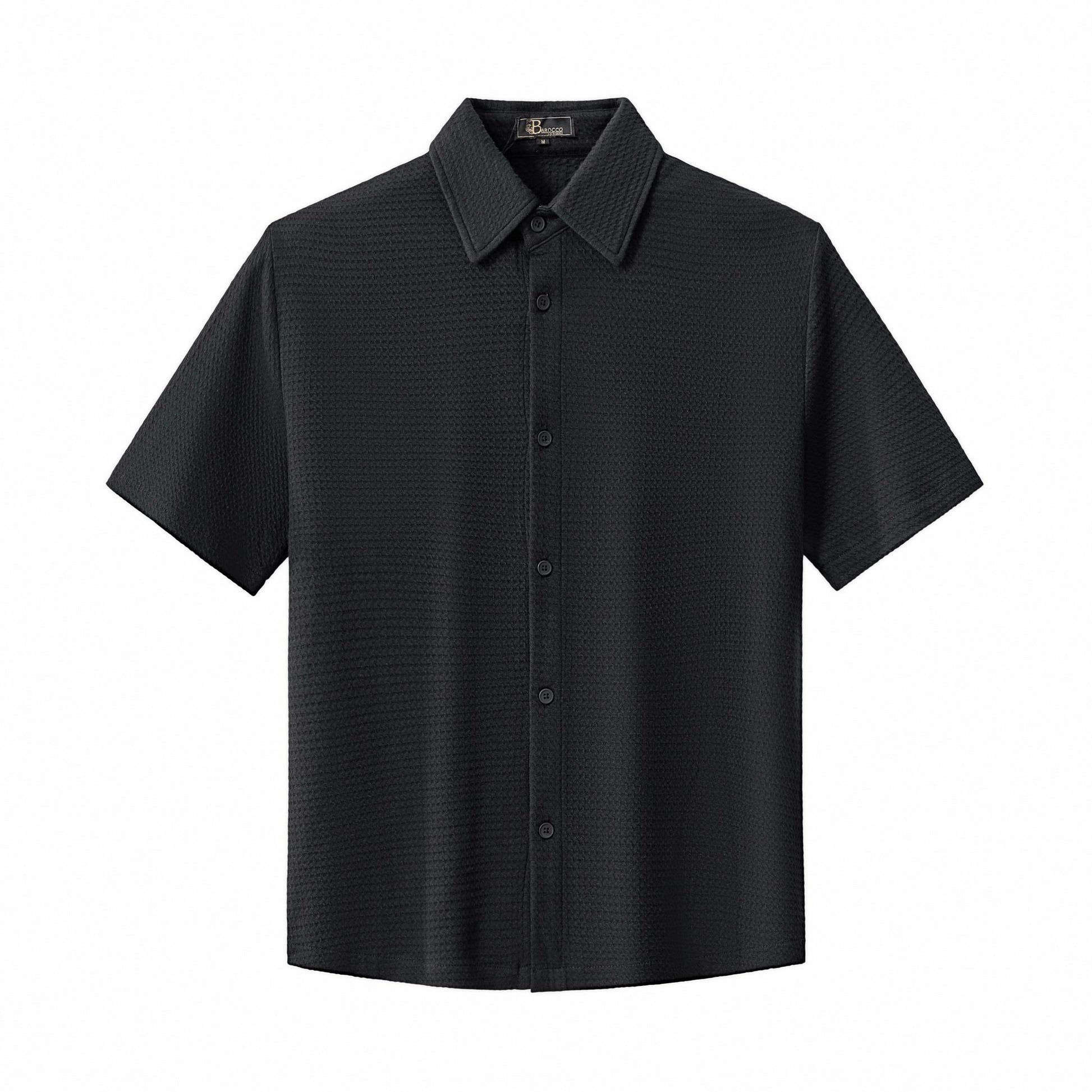 Vista Set – Waffle Textured Shirt & Pant BLACK - My Men's Shop