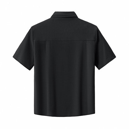 Vista Set – Waffle Textured Shirt & Pant BLACK - My Men's Shop