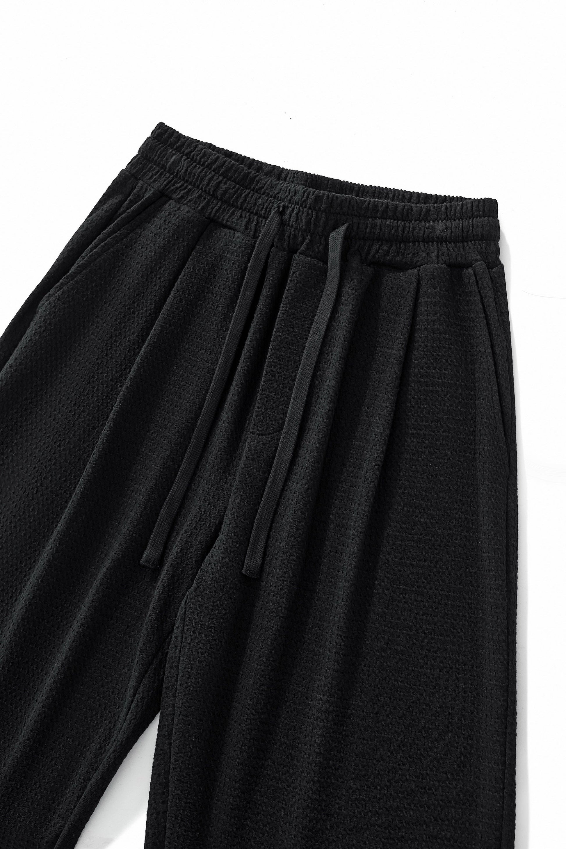 Vista Set – Waffle Textured Shirt & Pant BLACK - My Men's Shop