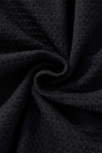 Vista Set – Waffle Textured Shirt & Pant BLACK - My Men's Shop