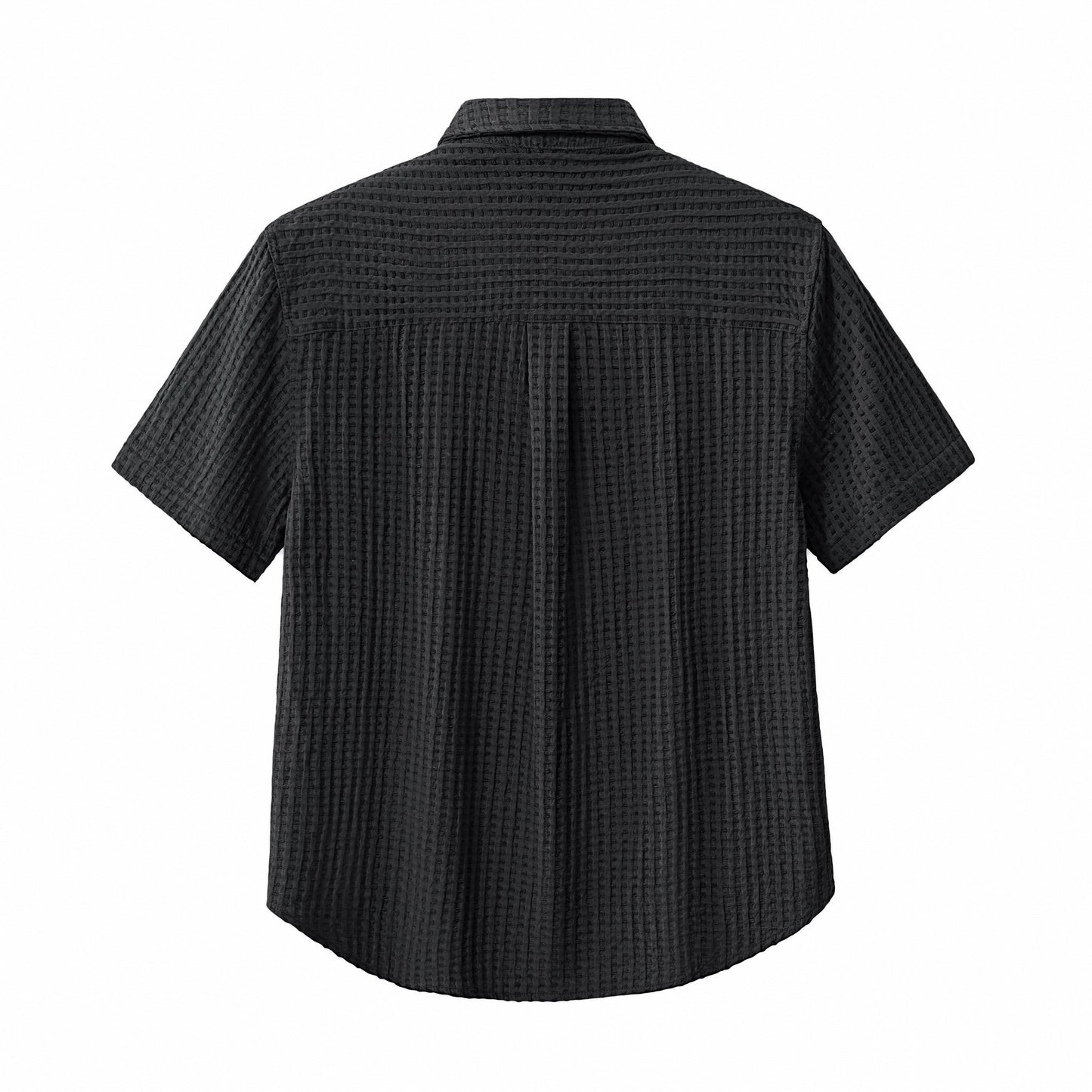Drift Set – Waffle Textured Shirt & Short BLACK - My Men's Shop