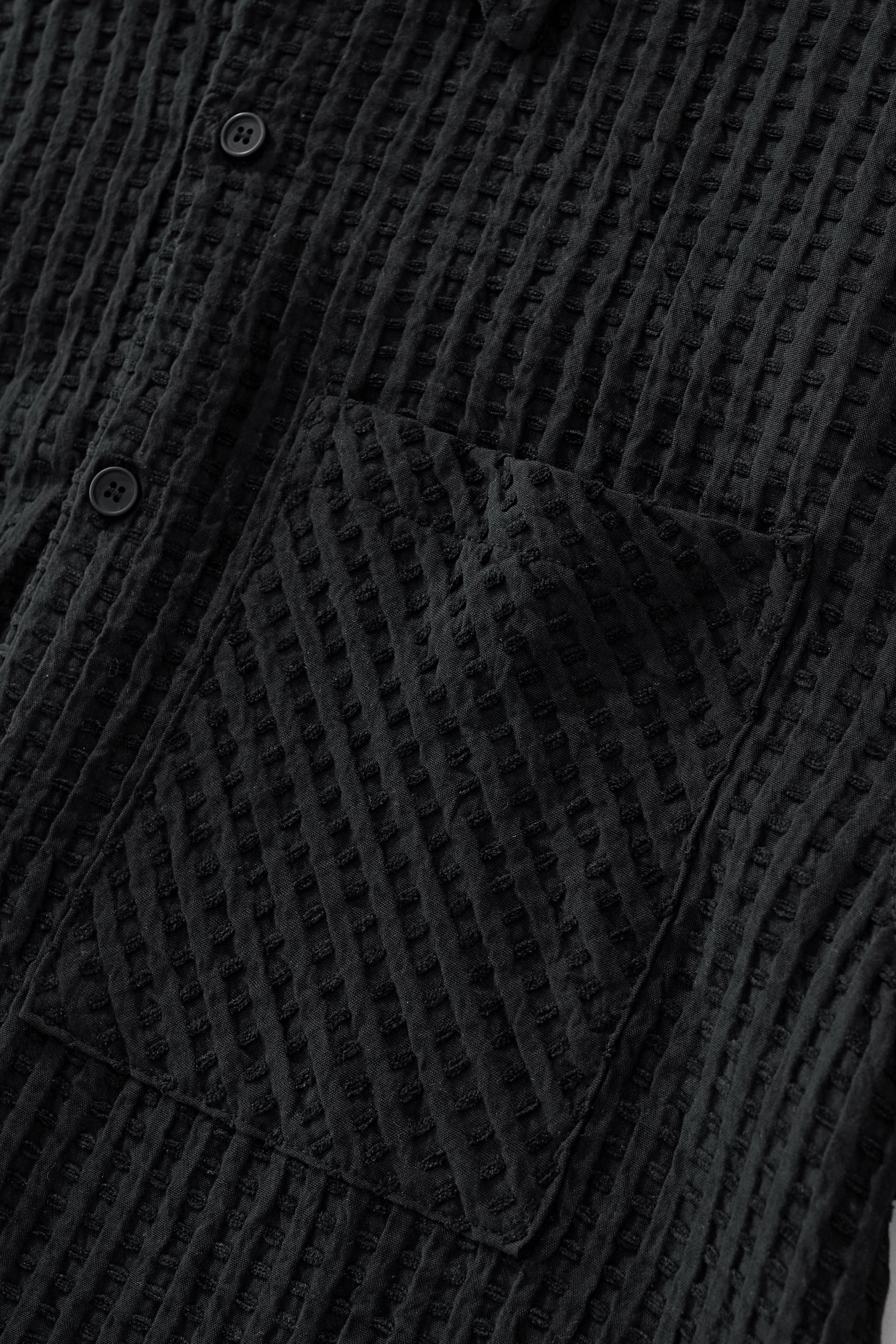 Drift Set – Waffle Textured Shirt & Short BLACK - My Men's Shop