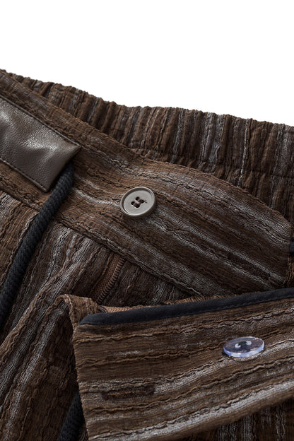 Canyon Set – Printed LS Shirt & Pleated pant BROWN