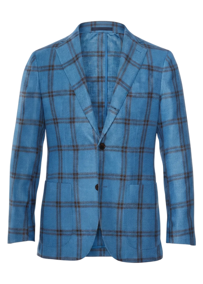 Sartorio Double Windowpane Wool Sport Jacket