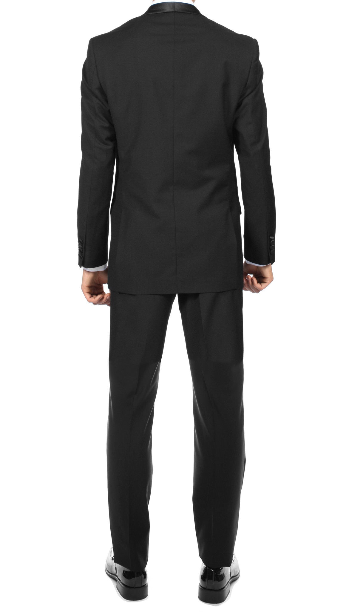 Premium 2pc Shawl Collar Black Slim Fit Tuxedo