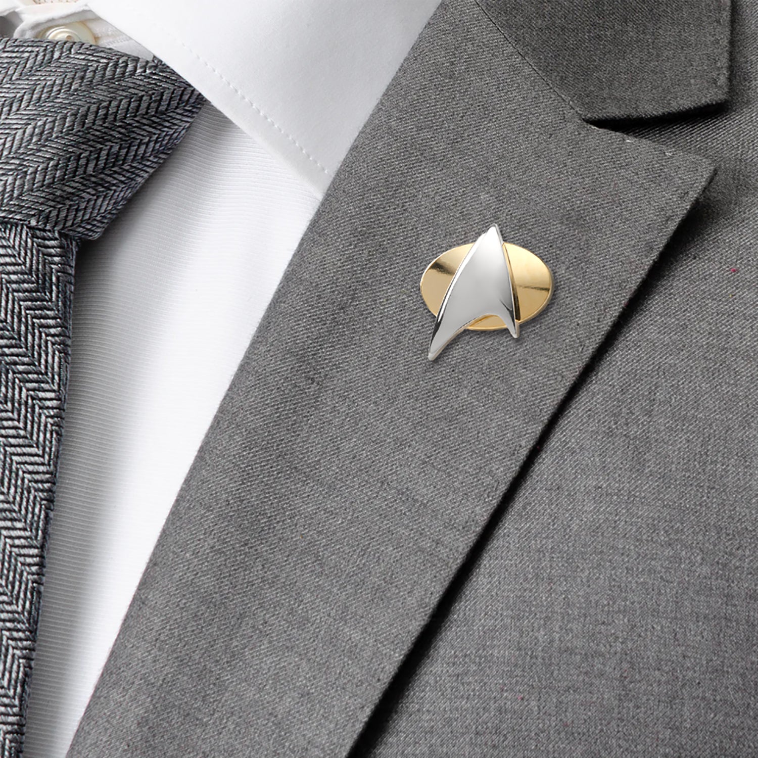 Star Trek Two Tone Delta Shield Lapel Pin - My Men's Shop