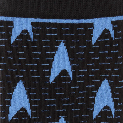 Calcetines negros de hombre con el escudo Delta Azul de Star Trek