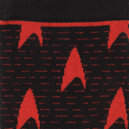 Star Trek Red Delta Shield Black Men's Socks - My Men's Shop