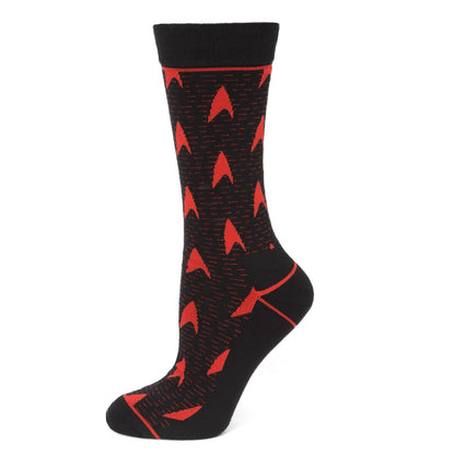 Star Trek Red Delta Shield Black Men's Socks - My Men's Shop