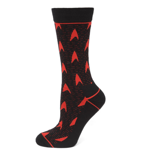 Star Trek Red Delta Shield Black Men's Socks - My Men's Shop