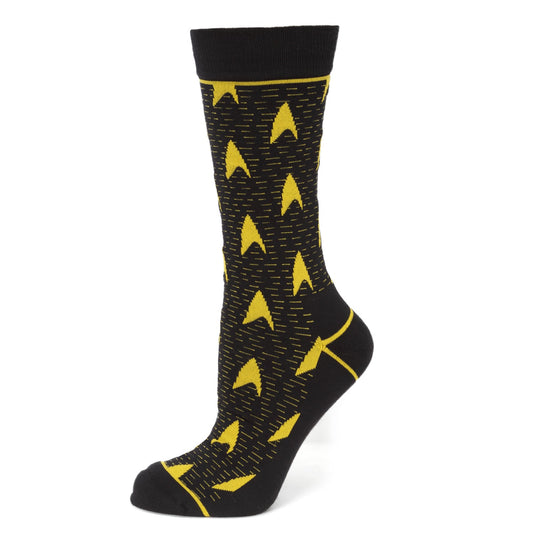 Calcetines negros de hombre Star Trek Yellow Delta Shield