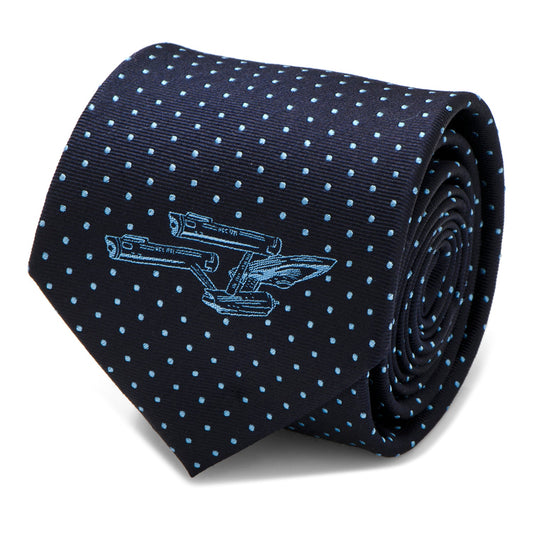 Corbata azul para hombre Star Trek Enterprise Dot