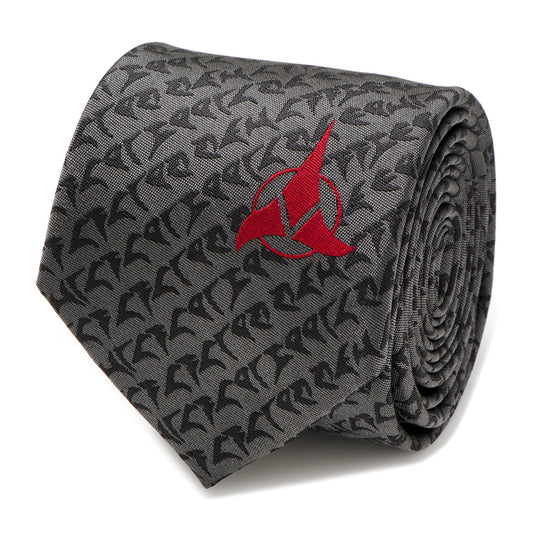 Corbata de hombre gris Klingon de Star Trek