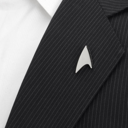 Star Trek Silver Delta Shield Lapel Pin - My Men's Shop