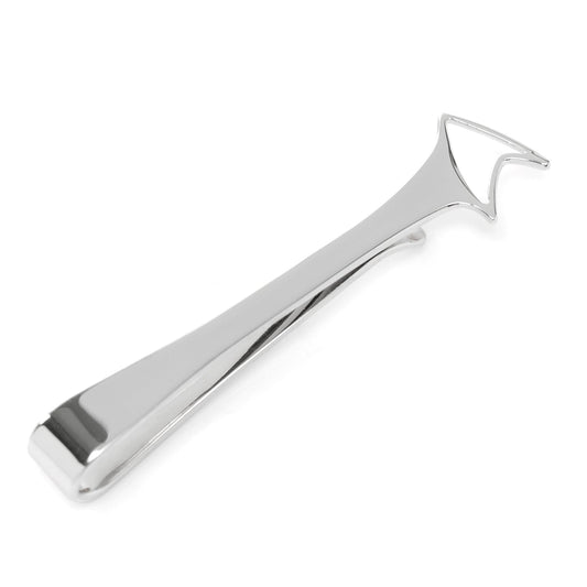 Sujetacorbatas con escudo delta calado de plata de ley de Star Trek