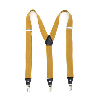 Gold Clip-On Unisex Suspenders