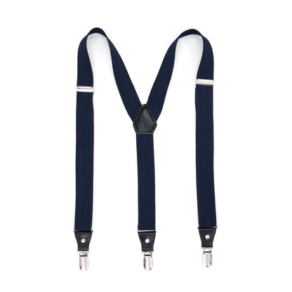 Navy Clip-On Unisex Suspenders