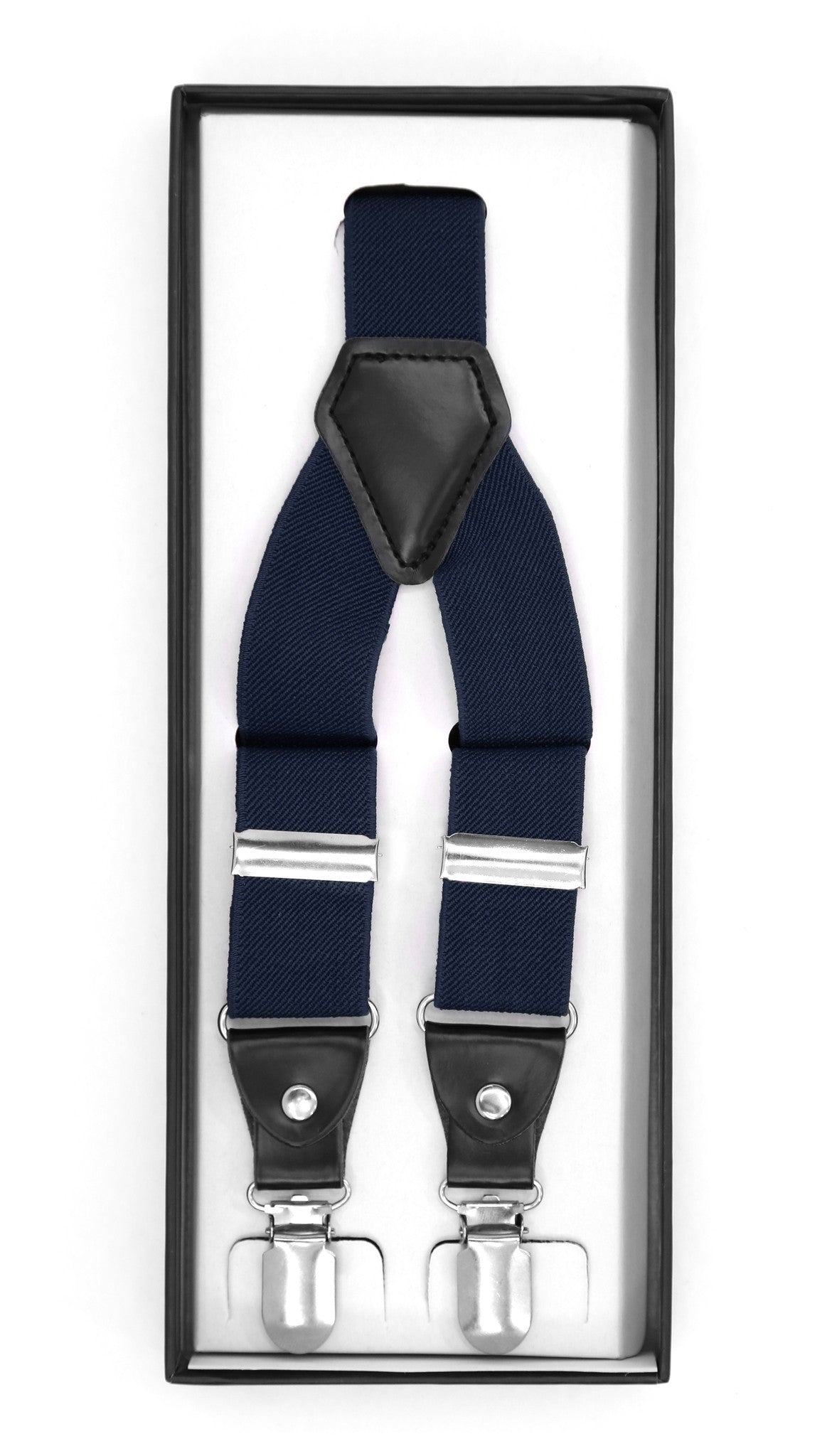 Navy Clip-On Unisex Suspenders