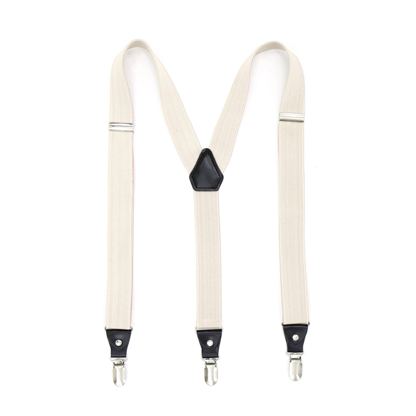 Off-White Clip-On Unisex Suspenders