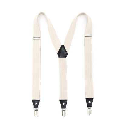 Off-White Clip-On Unisex Suspenders