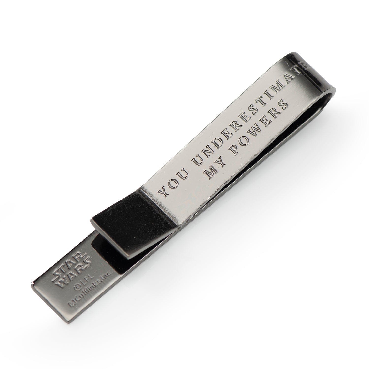 Star Wars Anakin Skywalker "You Underestimate My Powers" Hidden Message Black Tie Bar - My Men's Shop