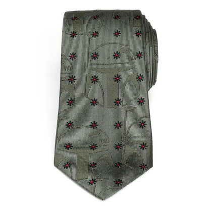 Star Wars Boba Fett Green Floral Motif Tie - My Men's Shop