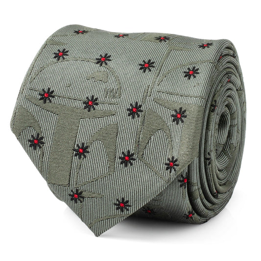 Corbata de Star Wars Boba Fett con motivo floral verde