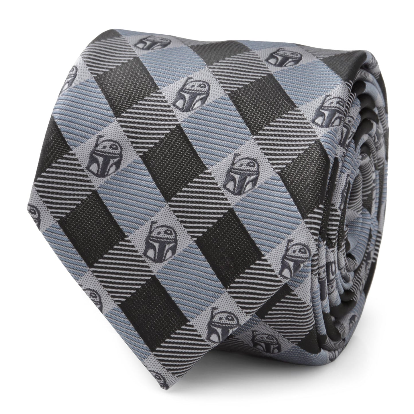 Star Wars Boba Fett Blue and Gray Plaid Tie - My Men's Shop