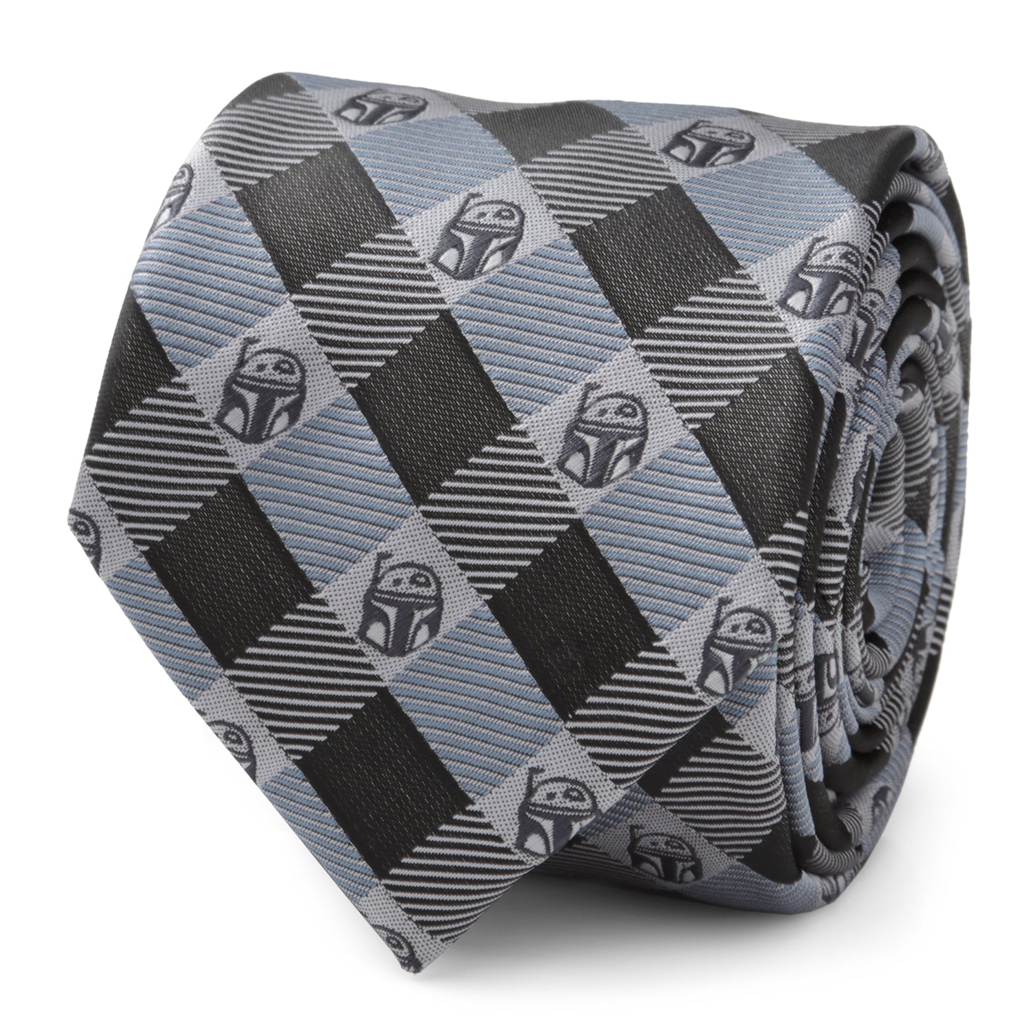 Star Wars Boba Fett Blue and Gray Plaid Tie - My Men's Shop