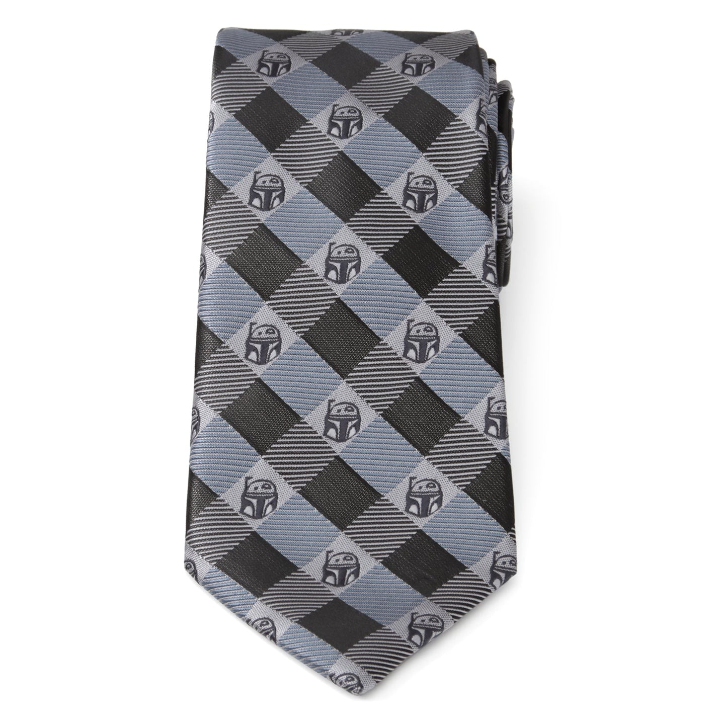 Star Wars Boba Fett Blue and Gray Plaid Tie - My Men's Shop