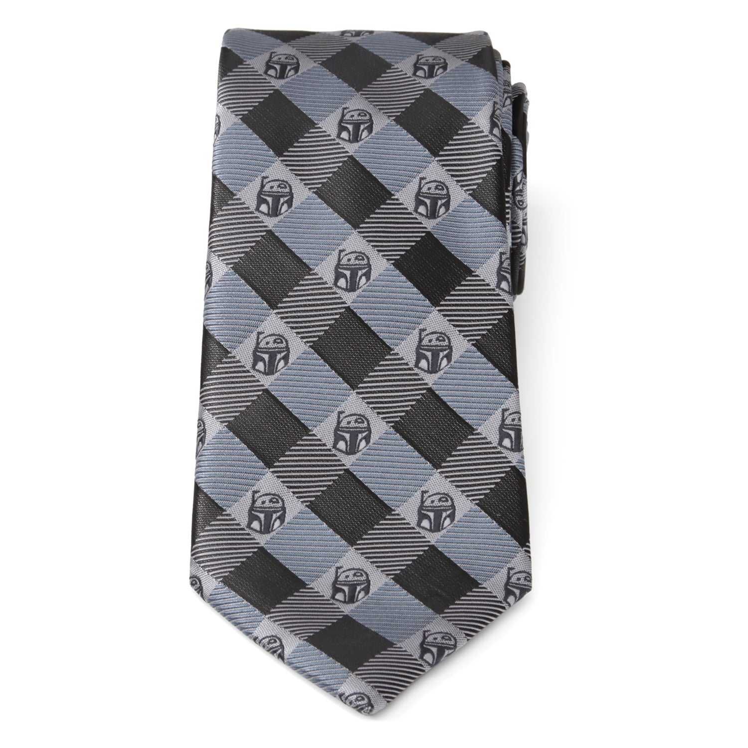 Star Wars Boba Fett Blue and Gray Plaid Tie - My Men's Shop