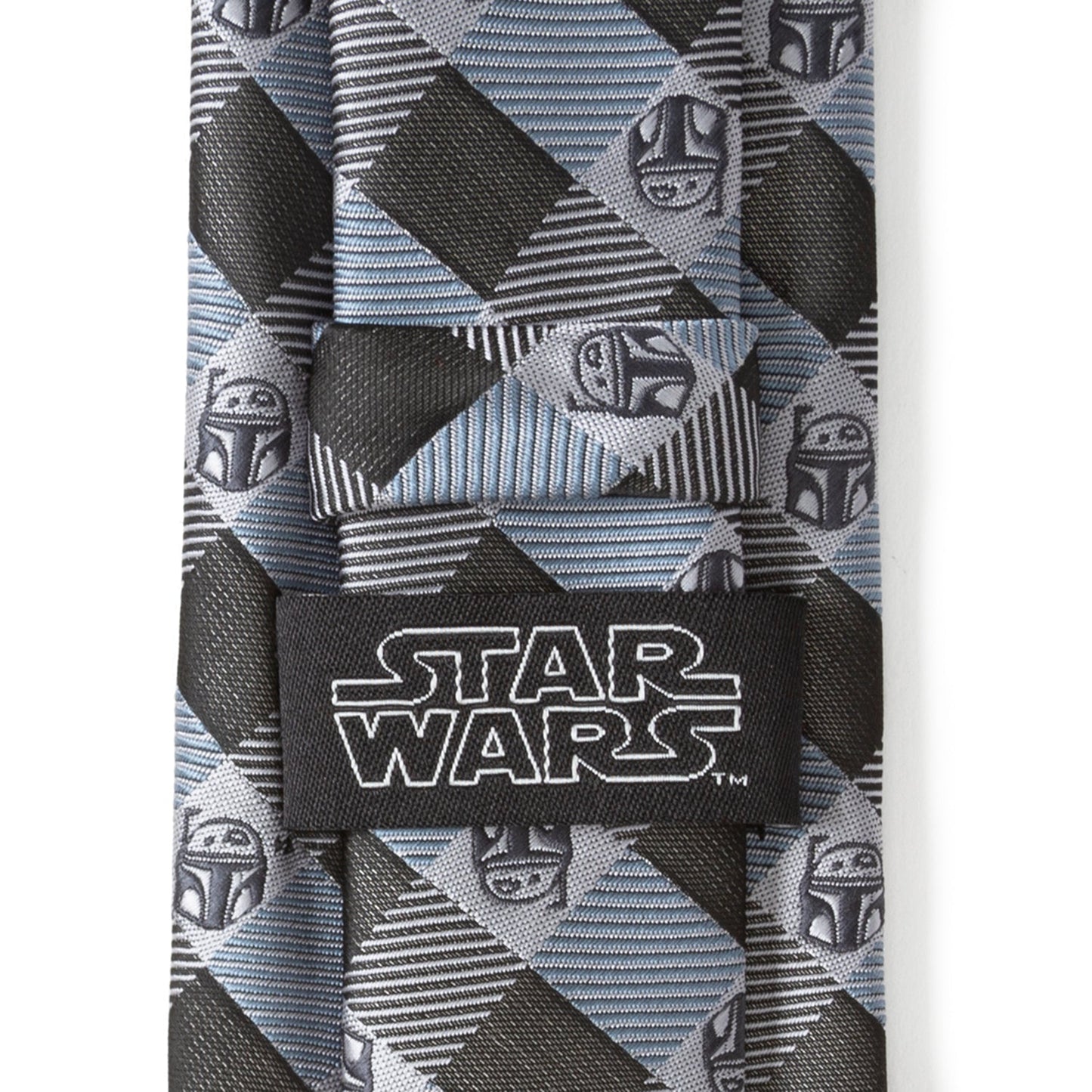 Corbata de cuadros azules y grises de Star Wars Boba Fett